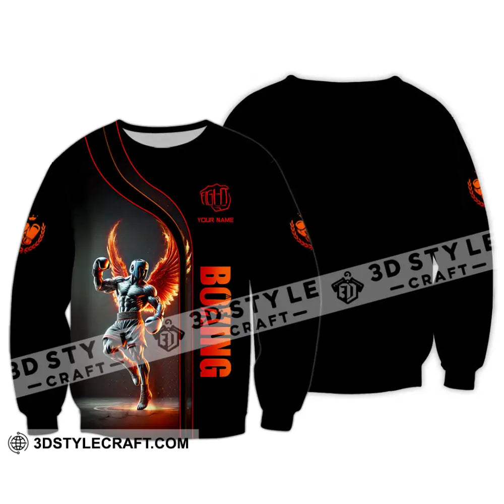 Unisex Shirt Custom Name Boxing Long Sleeve T-Shirt / S T-Shirt