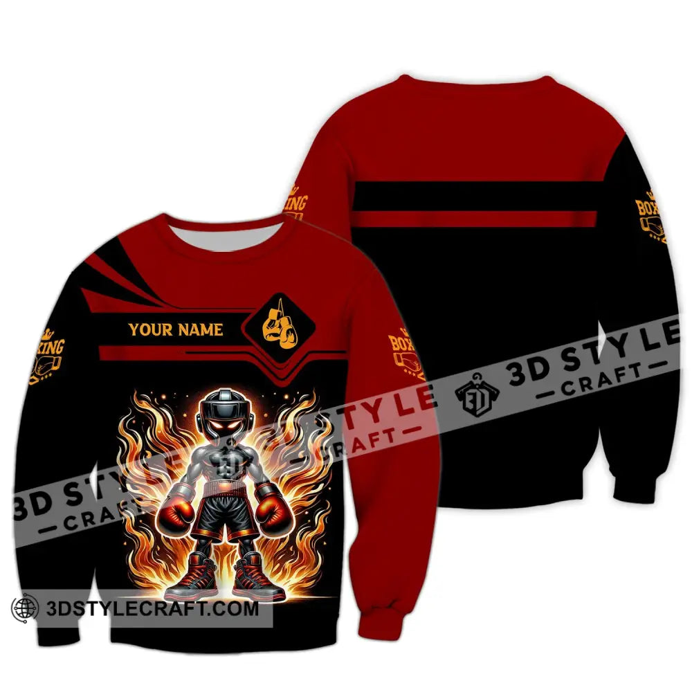 Unisex Shirt Custom Name Boxing Lover T-Shirt Gift Long Sleeve / S T-Shirt