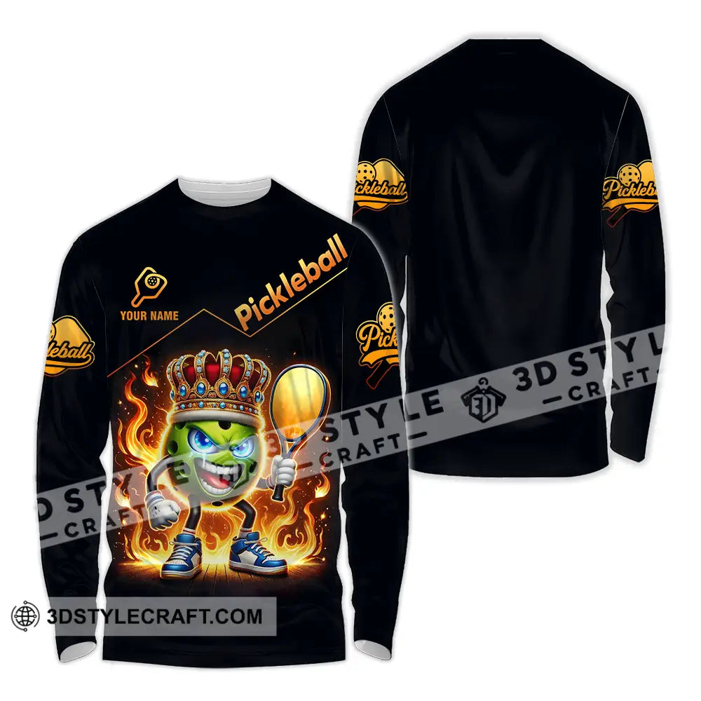 Unisex Shirt - Custom Name Pickleball Long Sleeve / S T-Shirt