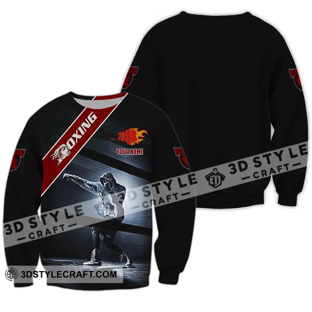 Unisex Shirt - Custom Text Boxing Long Sleeve / S T-Shirt