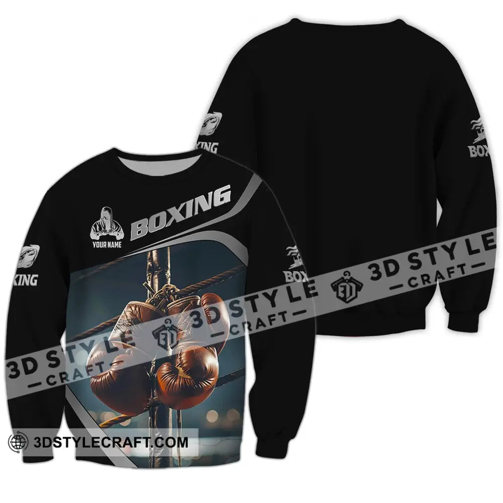Unisex Shirt - Custom Text Boxing Long Sleeve / S T-Shirt