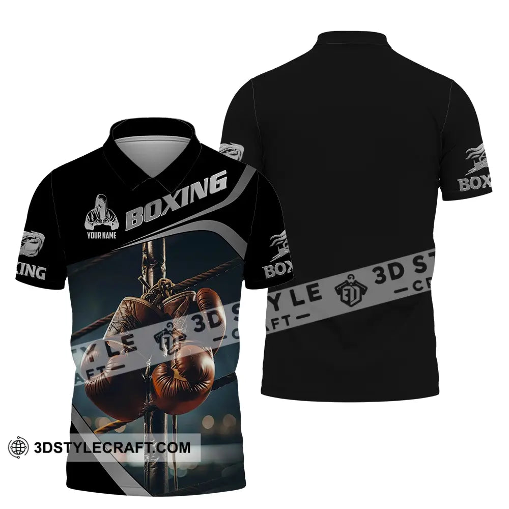 Unisex Shirt - Custom Text Boxing Polo / S T-Shirt